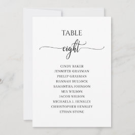 Convite Gráfico de Assentos da Tabela de Script Preto Mode