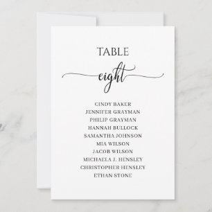 Convite Gráfico de Assentos da Tabela de Script Preto Mode