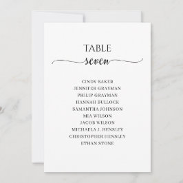 Convite Gráfico de Assentos da Tabela de Script Preto Mode