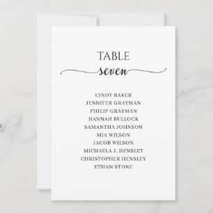 Convite Gráfico de Assentos da Tabela de Script Preto Mode