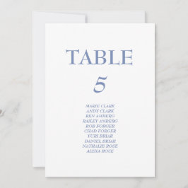 Convite Gráfico de Assentos de Casamento Azul