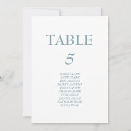 Convite Gráfico de Assentos de Casamento Azul