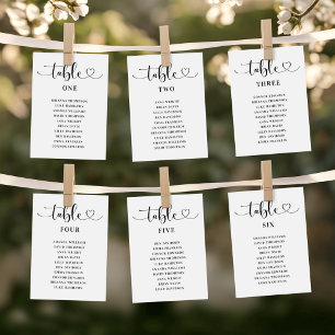 Convite Gráfico de Assentos de Casamento com Letra Moderna