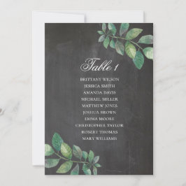 Convite Gráfico de assentos de casamento em quadro negro.
