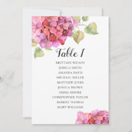 Convite Gráfico de assentos de casamento floral rosa. Plan