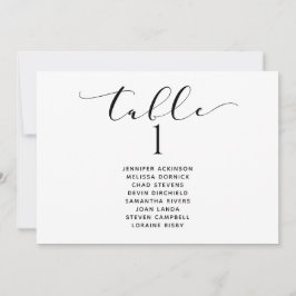 Convite Gráfico de Assentos de Casamento Horizontal Elegan