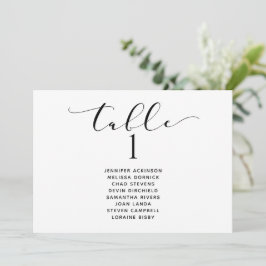 Convite Gráfico de Assentos de Casamento Horizontal Elegan