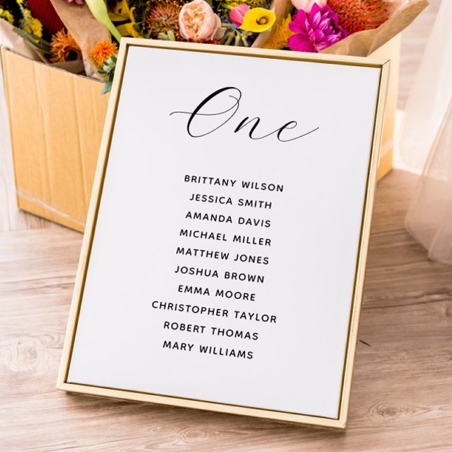 Convite Gráfico de Assentos de Casamento Minimalista | Mod (Criador carregado)