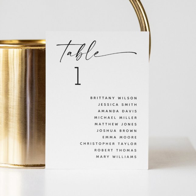 Convite Gráfico de Assentos de Casamento Preto e Branco Mi (Criador carregado)