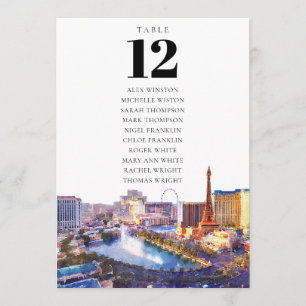 Convite Gráfico de Assentos de Mesa de Las Vegas