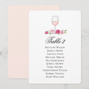 Convite gráfico de assentos de rosas. Vidro. Casamento de