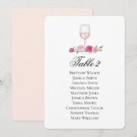 gráfico de assentos de rosas. Vidro. Casamento de 