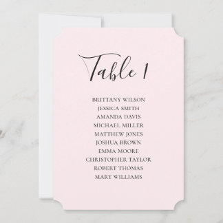 Convite Gráfico de Assentos Minimalista Casamento Rosa Beg