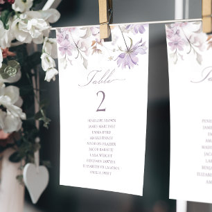 Convite Gráfico de Assentos Número da Mesa Floral Elegante