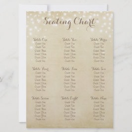 Convite Gráfico de Assentos Parchment Sparkle