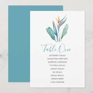 Convite Gráfico de Casamento de Flores Tropicais