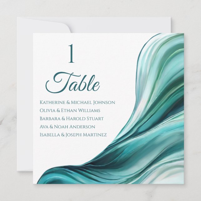 Convite Gráfico de Casamento - Moderno Emerald Green - (Frente)