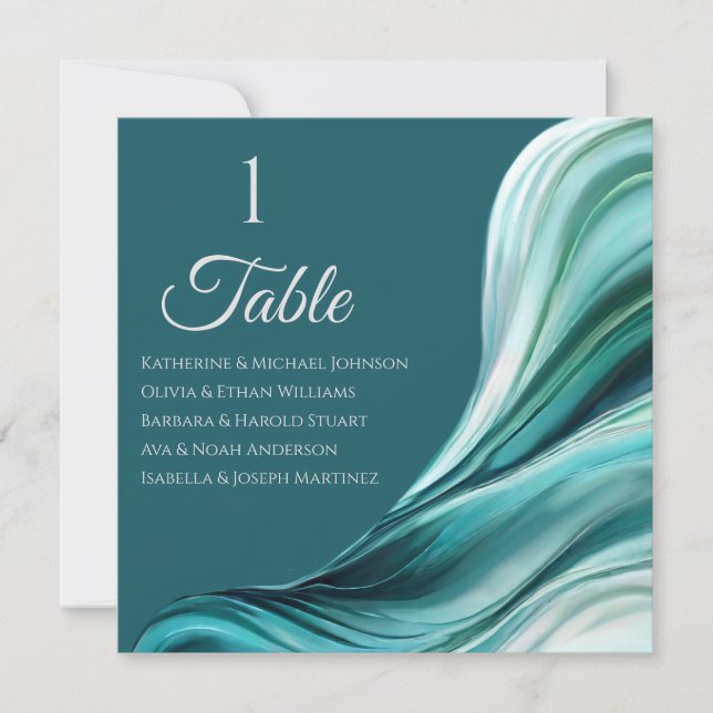 Convite Gráfico de Casamento - Moderno Emerald Green - (Frente)