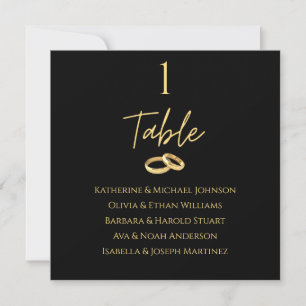 Convite Gráfico de Casamento - Preto e Dourado-