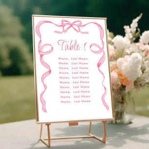 Convite Gráfico de Números de Tabela de Arcos Rosa Elegant