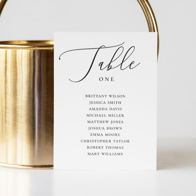 Convite Gráfico de Seções de Casamento de Script Branco e  (Criador carregado)