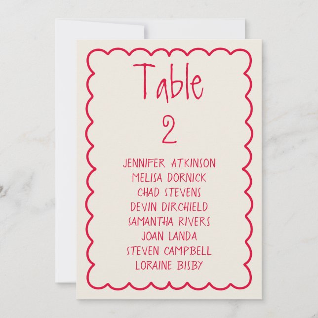 Convite Gráfico De Sentados De Casamento Retro Escrito À M (Frente)