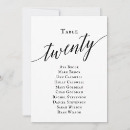 Convite Gráfico de Sentados do Script Elegante Preto Númer