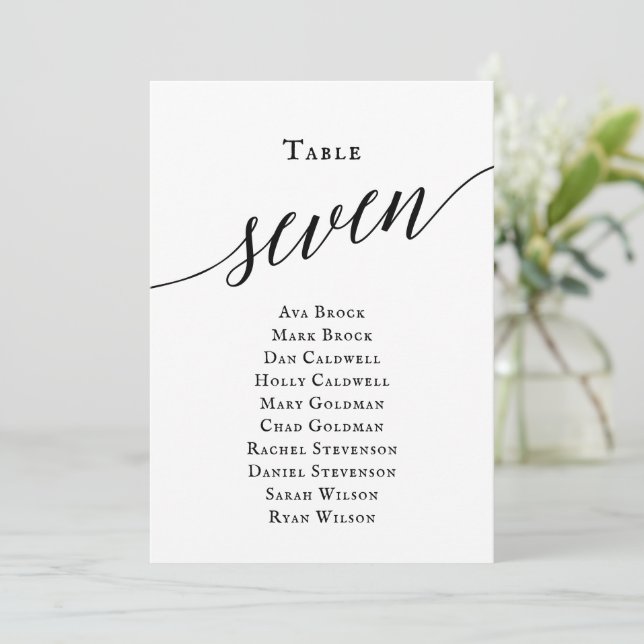 Convite Gráfico de Sentos da Tabela de Script Elegante Pre (Em pé/Frente)