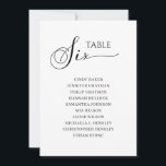 Convite Gráfico de Sentos da Tabela de Script Preto Elegan<br><div class="desc">Placas Gráficas Sentadas com Número 6 de Placas Gráficas Sentadas com design preto impresso moderno e elegante que podem ser personalizadas com seu texto e adicionar cada placa numérica da tabela ao seu carrinho, uma a uma. Clique no botão "Personalizar" e use nossa ferramenta design para modificar este modelo. Veja...</div>