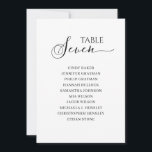 Convite Gráfico de Sentos da Tabela de Script Preto Elegan<br><div class="desc">Placas de Gráfico Sentado com Número 7 de Placas de Gráfico Sentadas com design preto impresso moderno e elegante, que podem ser personalizadas com seu texto e adicionar cada placa de número de tabela ao seu carrinho, uma a uma. Clique no botão "Personalizar" e use nossa ferramenta design para modificar...</div>