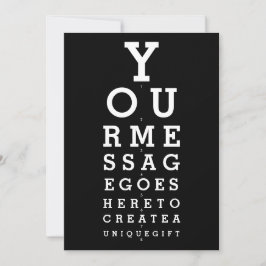 Convite Gráfico de Teste de Visão Personalizado Mensagem D