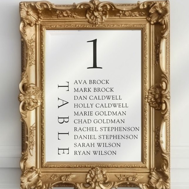 Convite Gráfico Sentado do Número Mínimo de Tabela de Text (Criador carregado)