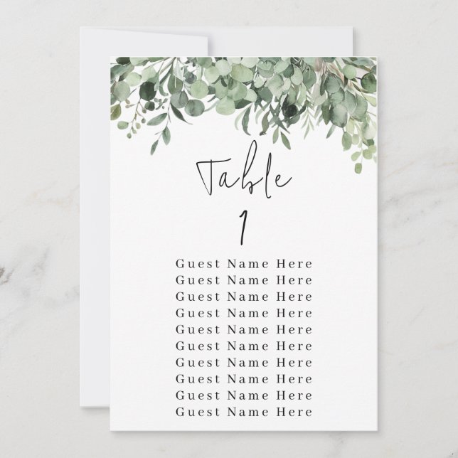 Convite Gráfico Sentado Eucalyptus Greenerescência Número  (Frente)