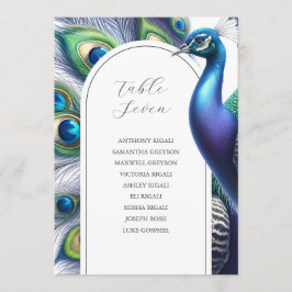 Convite Gráfico Único de Casamento de Casamento de Peacock