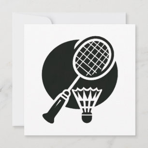 Convite Gráficos de Badminton