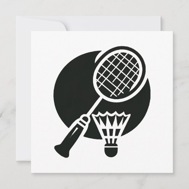 Convite Gráficos de Badminton (Frente)