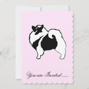 Convite Gráficos Keeshond - Arte de Cachorro Original