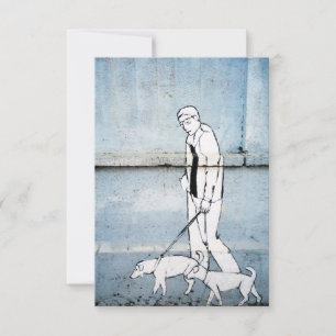 Convite grafite-andarilho na rua branimirova, croácia