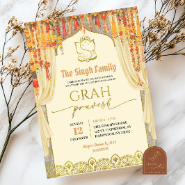 Convite Grah Pravesh Casa Nova Indiana Hindu