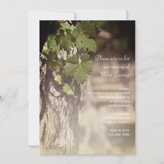 Convite Grama Deixa Provando De Vinho (Frente)