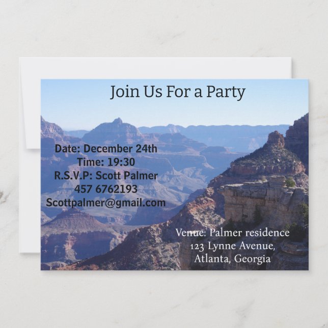 Convite Grand Canyon National Park, South Rim (Frente)