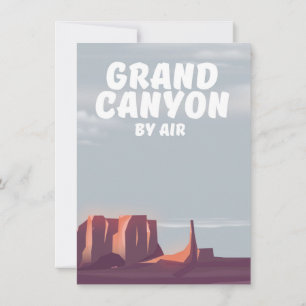 Convite Grand Canyon Por Air viagens vintage.