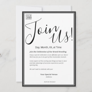 Convite Grand Unveiling Special Event Invitation