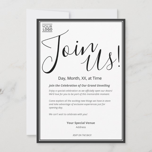 Convite Grand Unveiling Special Event Invitation (Frente)