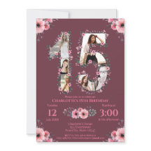 Grande 15 Birthday Rapariga Fotografia Collage Flo