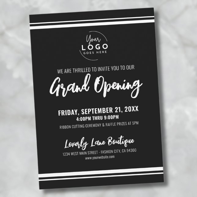 Convite Grande abertura de negócio de logotipo (Logo Business Grand Opening Invitation )