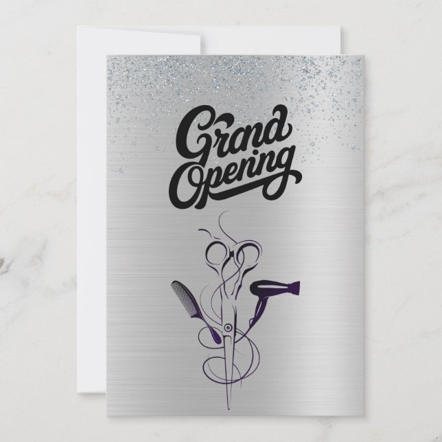 Convite Grande Abertura de Salão de Bela Luminária (Frente)