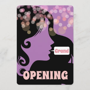 Convite Grande abertura do salão de beleza de cabelos est