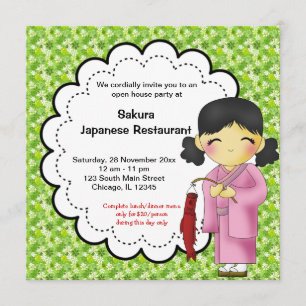 Convite Grande Abertura Japonesa