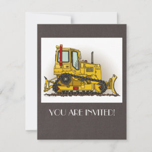 Convite Grande Bulldozer Dozer